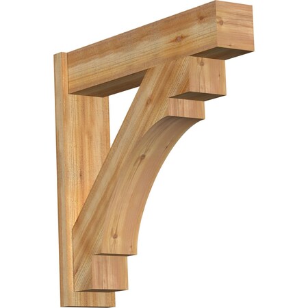 Ekena Millwork Merced Block Rough Sawn Outlooker, Western Red Cedar, 8"W x 36"D x 36"H OUT08X36X36MRC05RWR